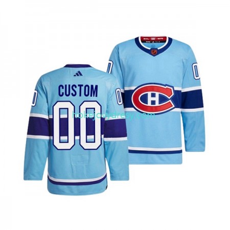 Pánské Hokejový Dres Montreal Canadiens Personalizované Adidas 2022-2023 Reverse Retro Modrý Authentic